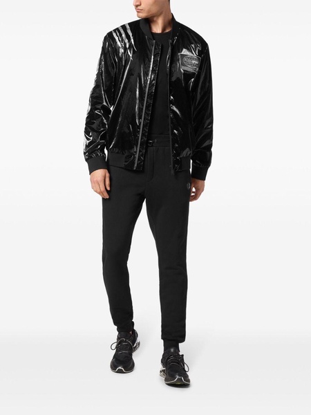 Crease bomber jacket