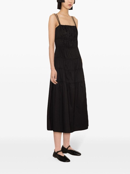 tiered stretch-cotton maxi dress