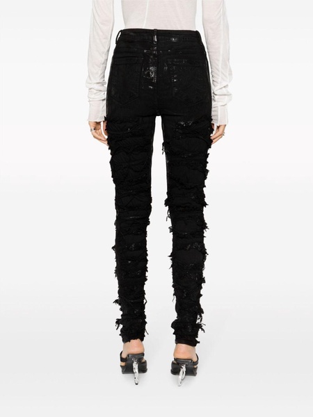 Detroit high-rise ripped skinny jeans