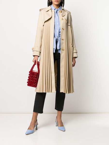 Vino pleated trench coat