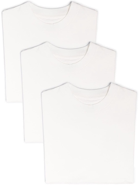 Jil Sander Pack Of 3 Cotton T-Shirts With Logo Tag