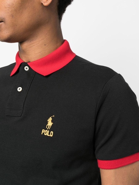 embroidered-logo polo shirt