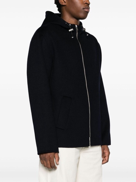 zip-up hooded jacket