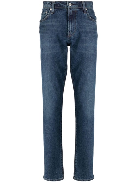 denim straight-leg trousers 