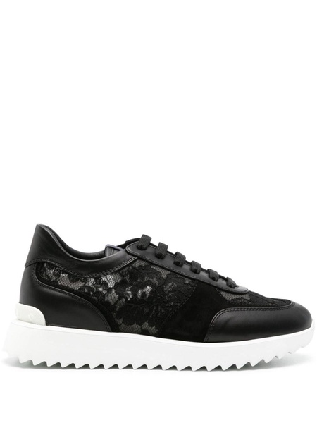 chantilly-lace leather sneakers