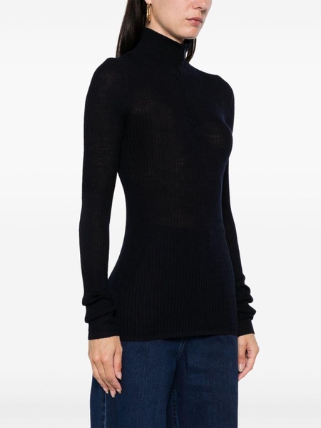 ribbed-knit sweater