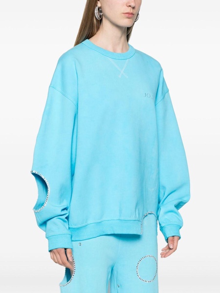 cut-out cotton sweatshirt