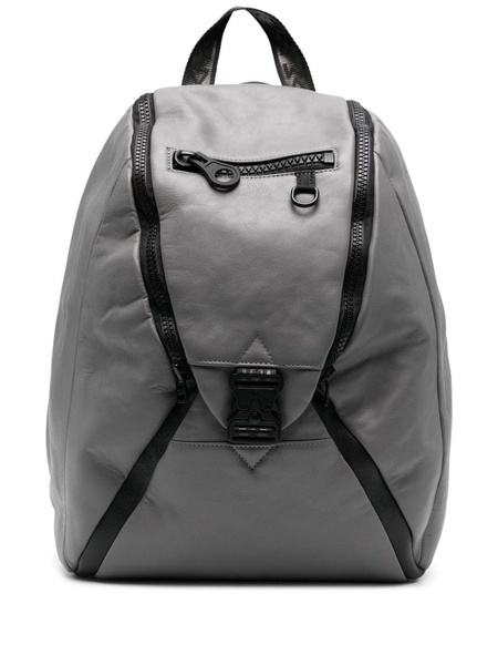 panelled leather backpack