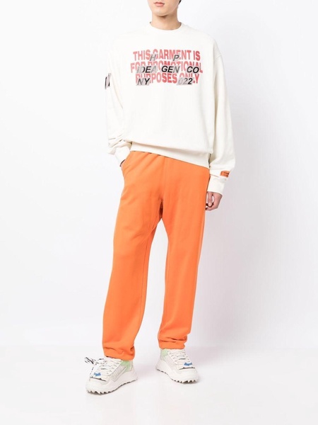 slogan-print long-sleeved sweatshirt