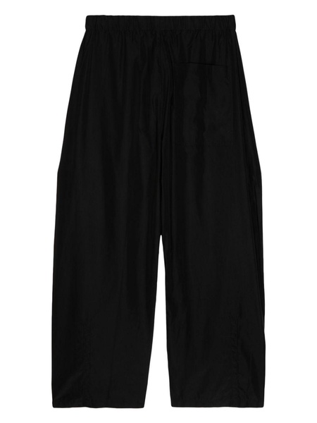 high-waist wide-leg cropped trousers