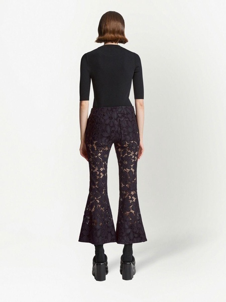 lace flared trousers