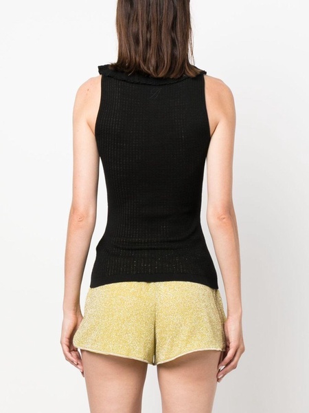 ribbed-knit wool tank top