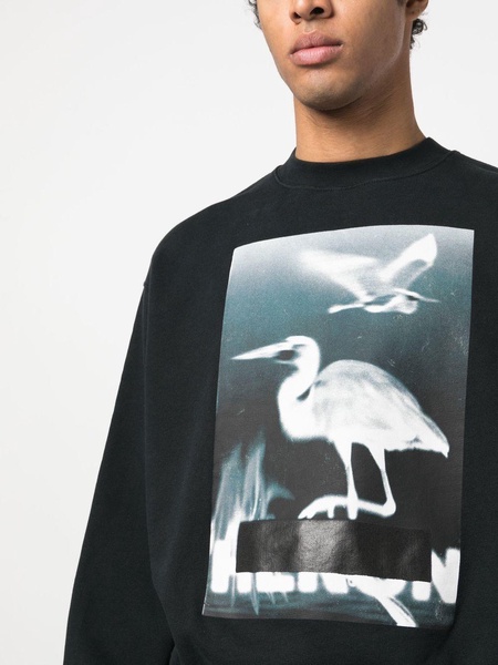 Censored-print crew-neck sweatshirt