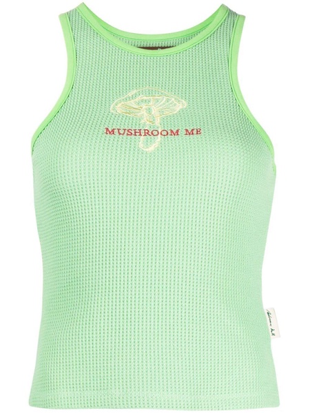 embroidered-motif tank top 