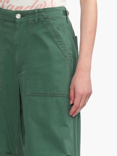 elasticated ankles tapered trousers