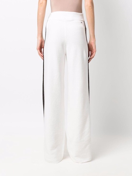 side stripe knitted trousers