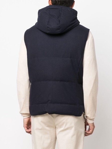 padded hooded sleeveless gilet