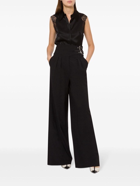 cut-out buckle-fastening palazzo pants