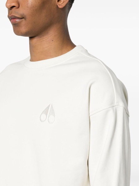 logo-embroidered cotton jumper