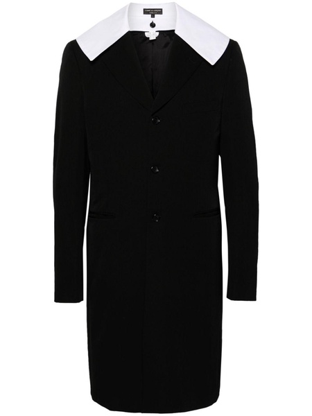 detachable-panel wool coat