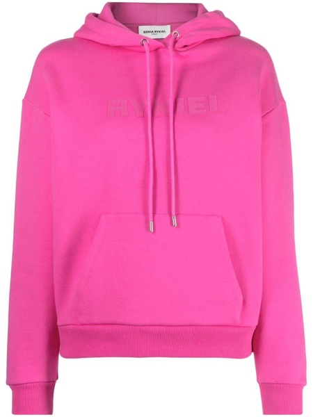 logo-print drawstring hoodie