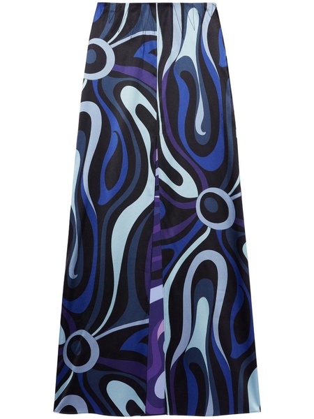 Marmo-print maxi skirt