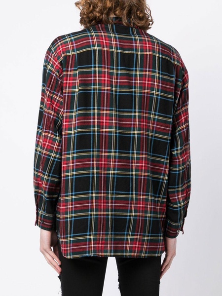 tartan-check cotton shirt