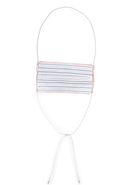 stripe-print face mask