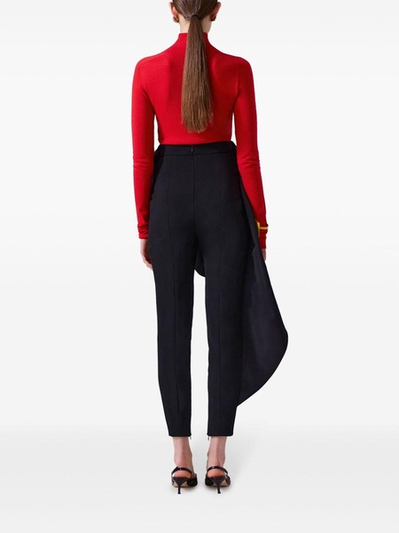 draped-detailed trousers