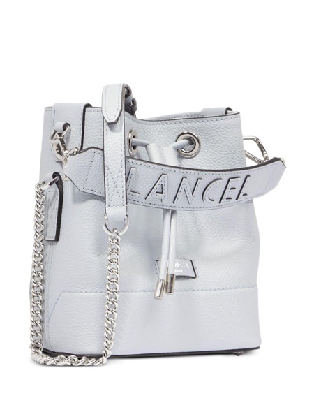 leather mini bucket bag