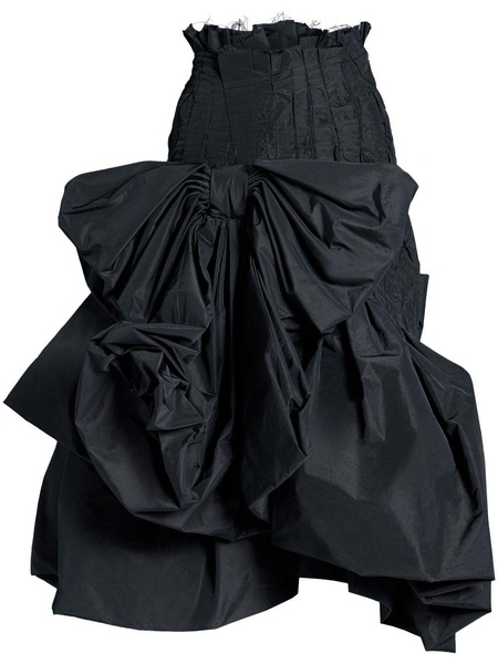 bow-detail ruffled skirt