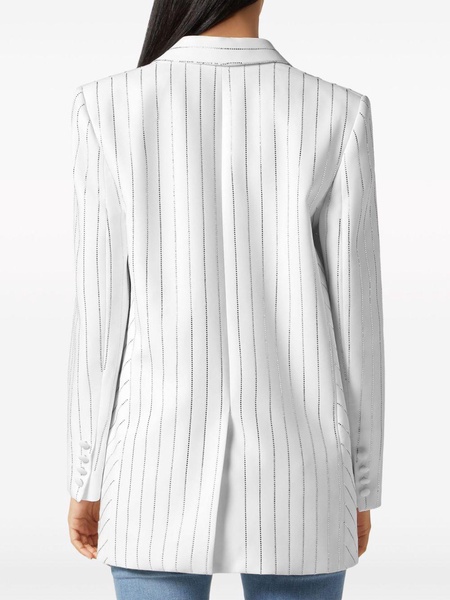 crystal-pinstripe cady blazer