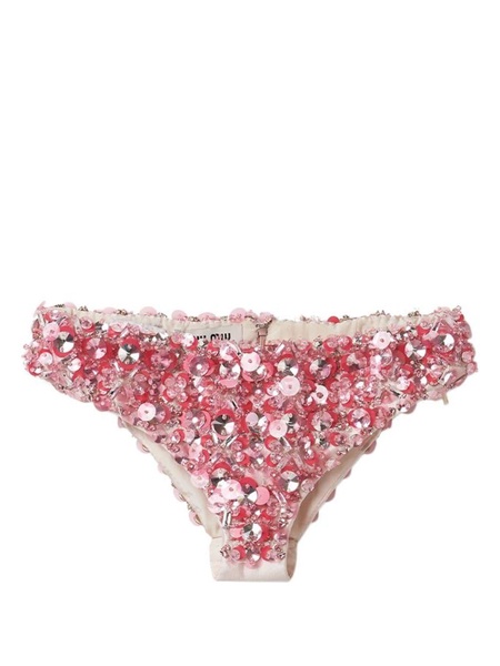 sequin-embellished slip-on briefs