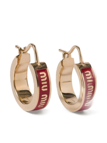 enamel hoop earrings