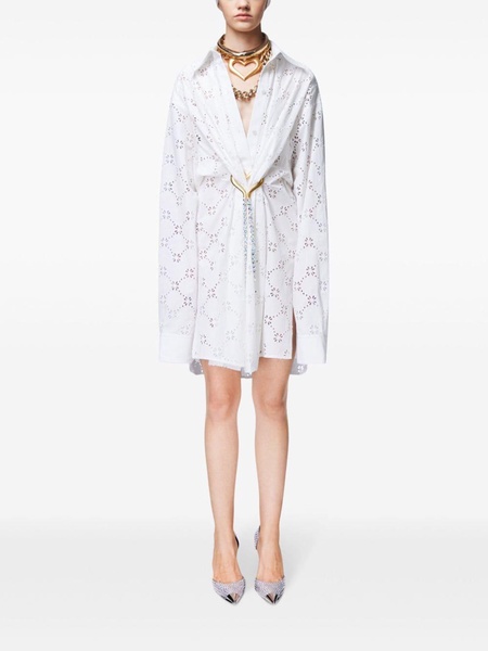 broderie anglaise shirt dress