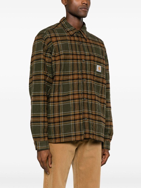 tartan-check cotton shirt