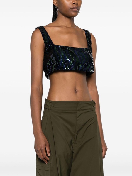 Party sequinned crop top