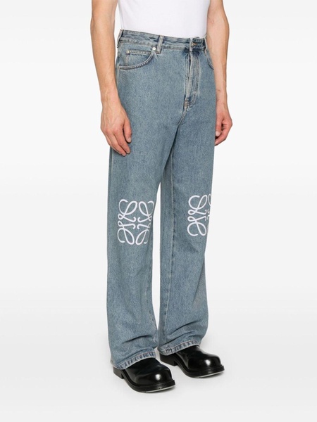 Anagram mid-rise baggy jeans 