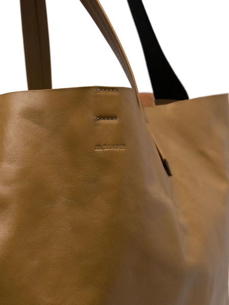 wrinkled-effect tote bag