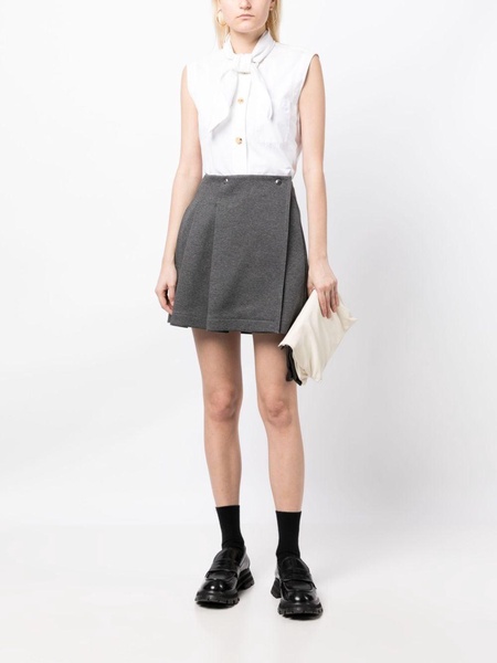 A-line cotton miniskirt