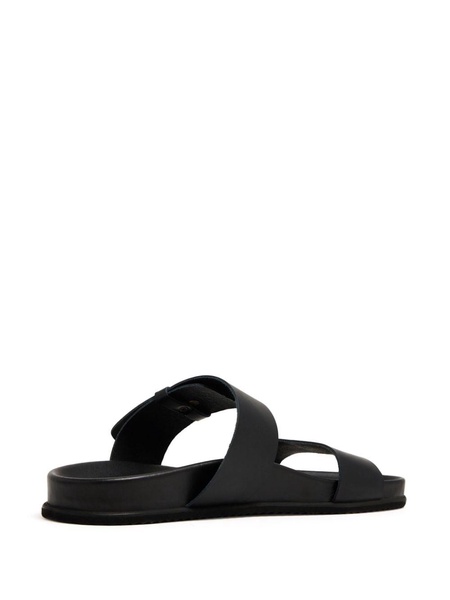 round-toe leather sandals