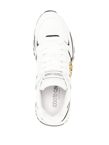 Mirror Snake panelled leather sneakers