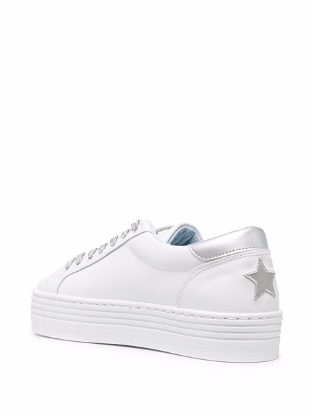 star-patch lace-up sneakers