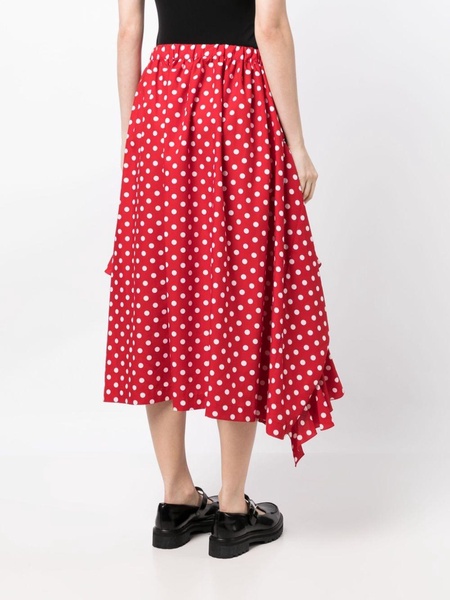 polka-dot print ruffle-detailing skirt 