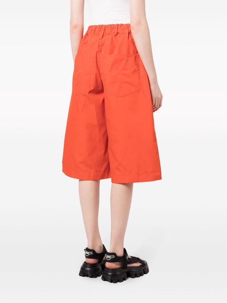 wide-leg cotton bermuda shorts