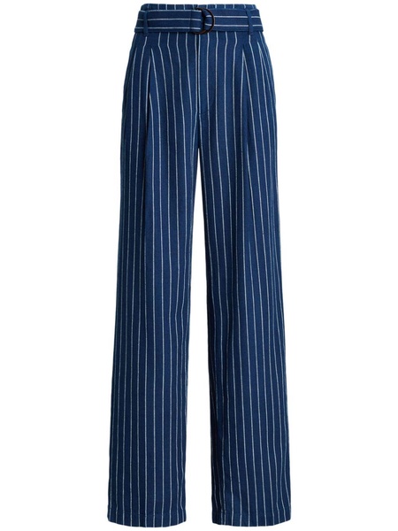 Evan striped wide-leg jeans