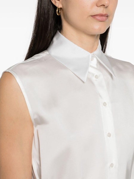 satin sleeveless shirt 