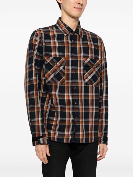 plaid-check cotton shirt 