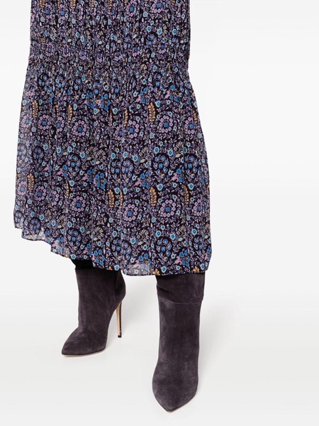 paisley-print midi skirt