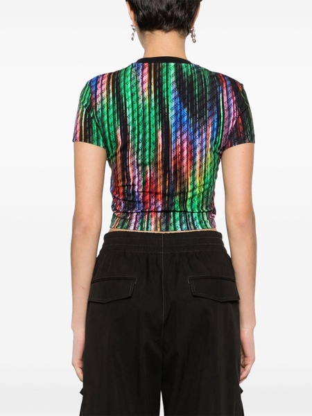 all-over logo-print cropped top